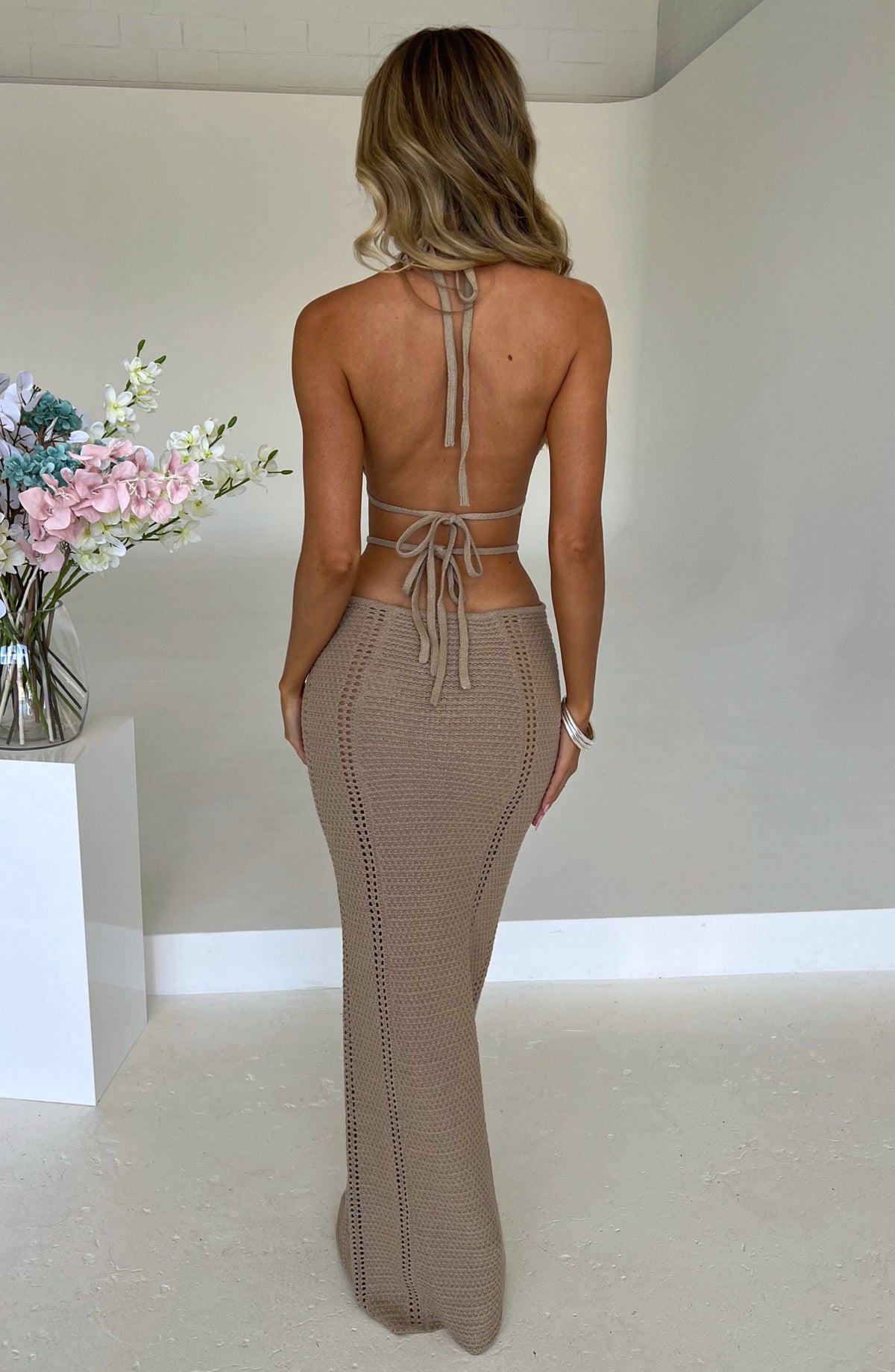Arden Maxi Dress in Beige