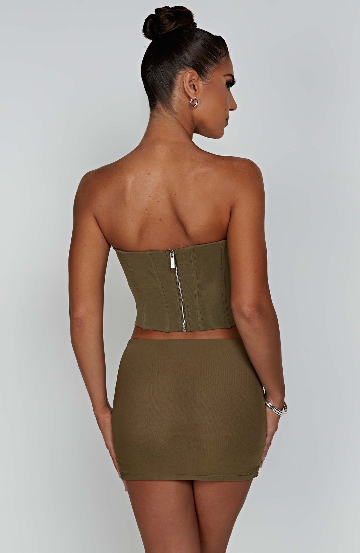 Aria Mini Skirt in Khaki
