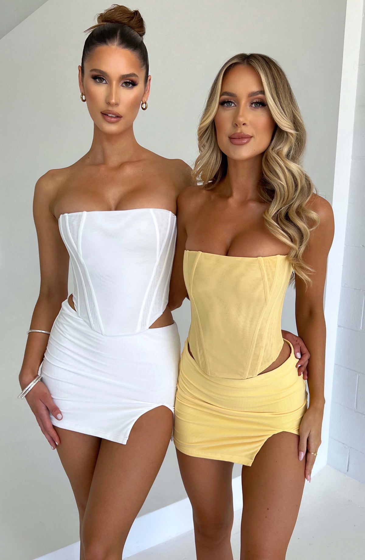 Aria Mini Skirt in White