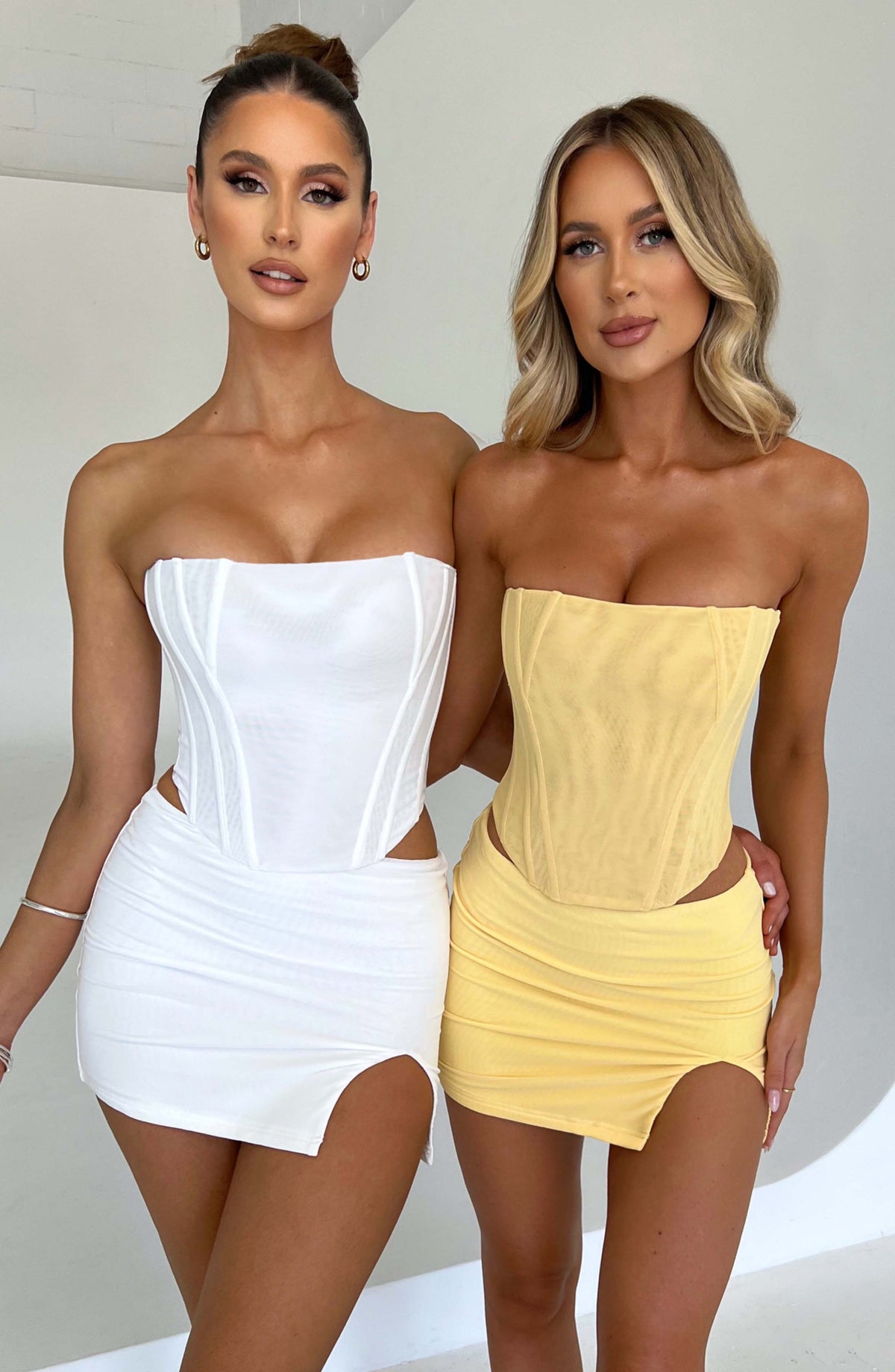 Aria Mini Skirt in White