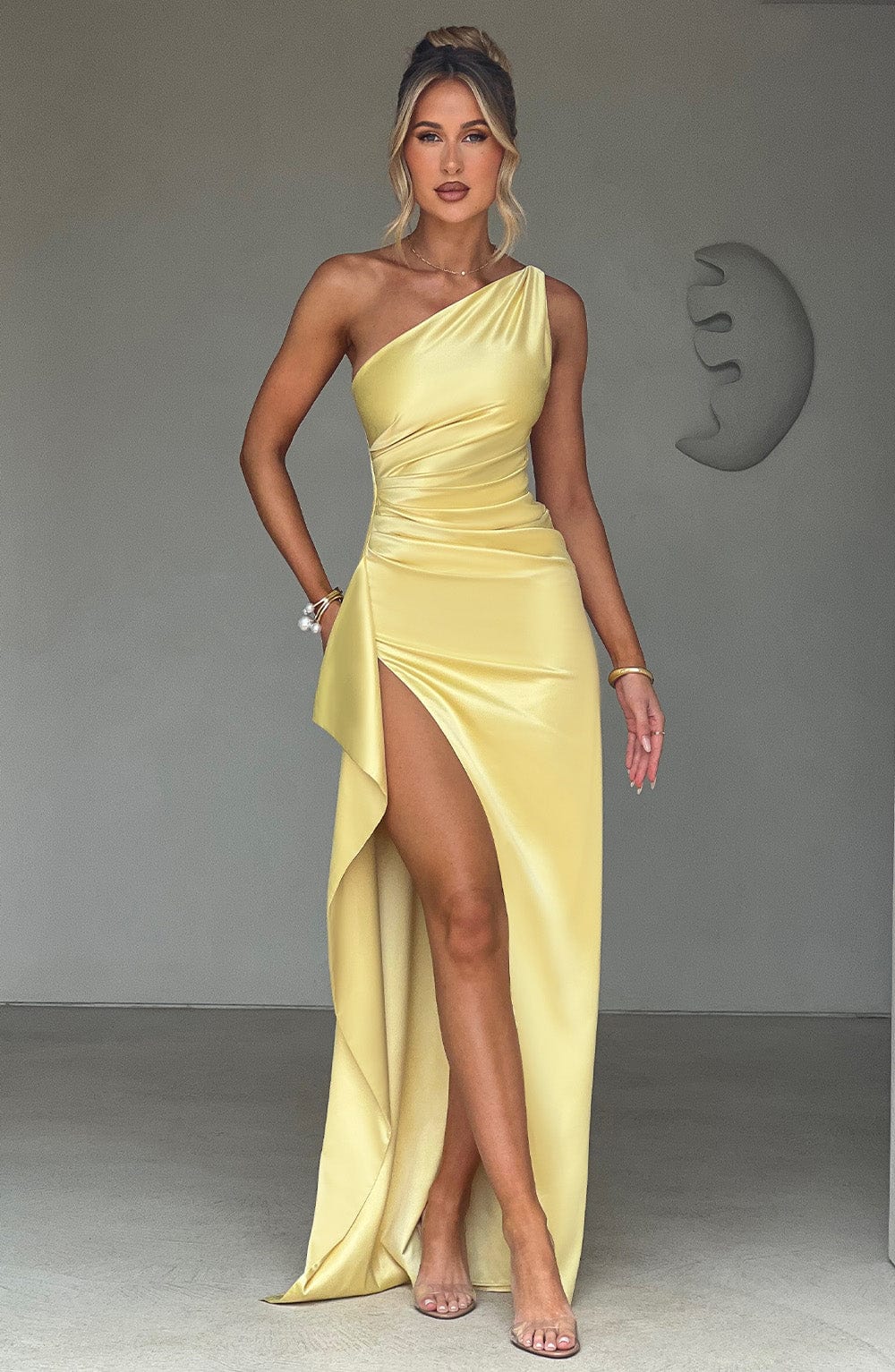 Ariel Maxi Dress in Lemon