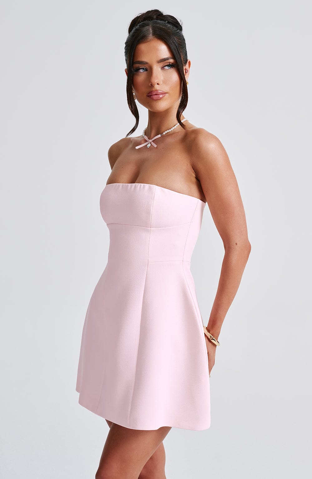 Asha Mini Dress in Blush