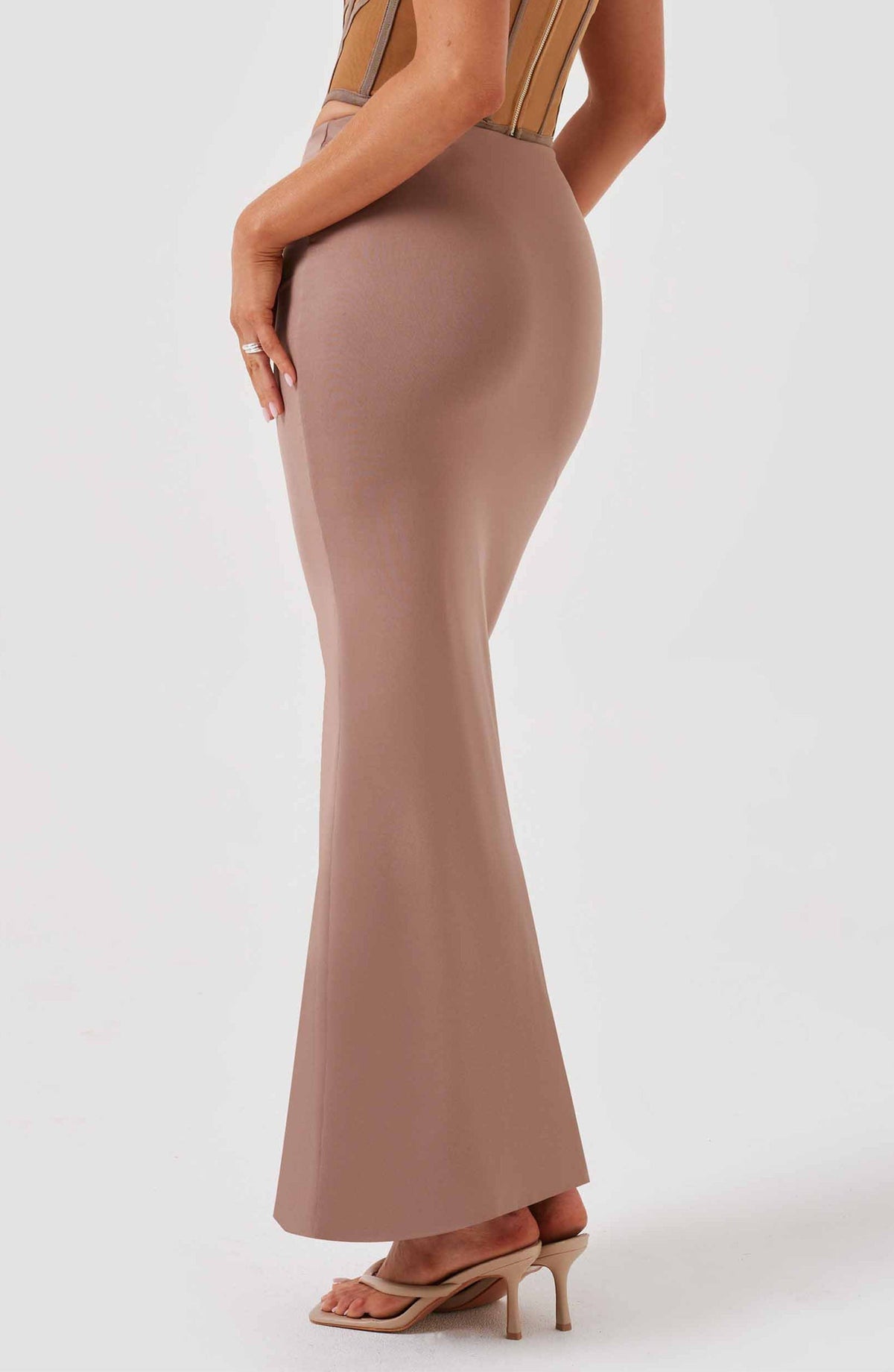 Astara Maxi Skirt in Chocolate