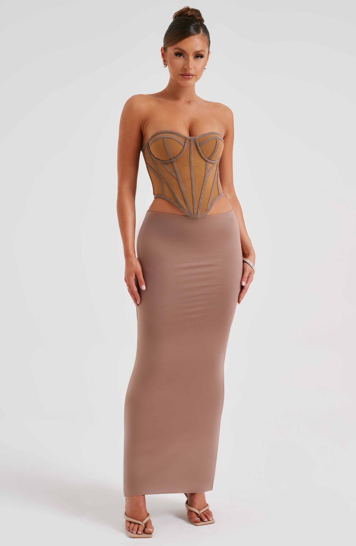 Astara Maxi Skirt in Chocolate