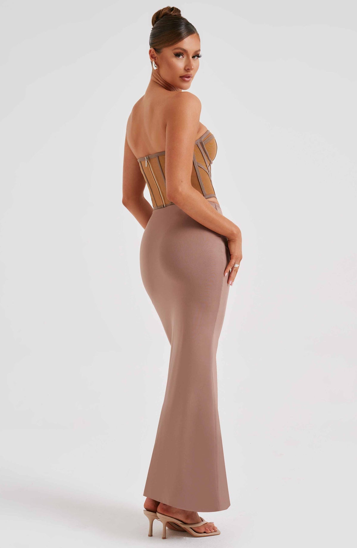 Astara Maxi Skirt in Chocolate