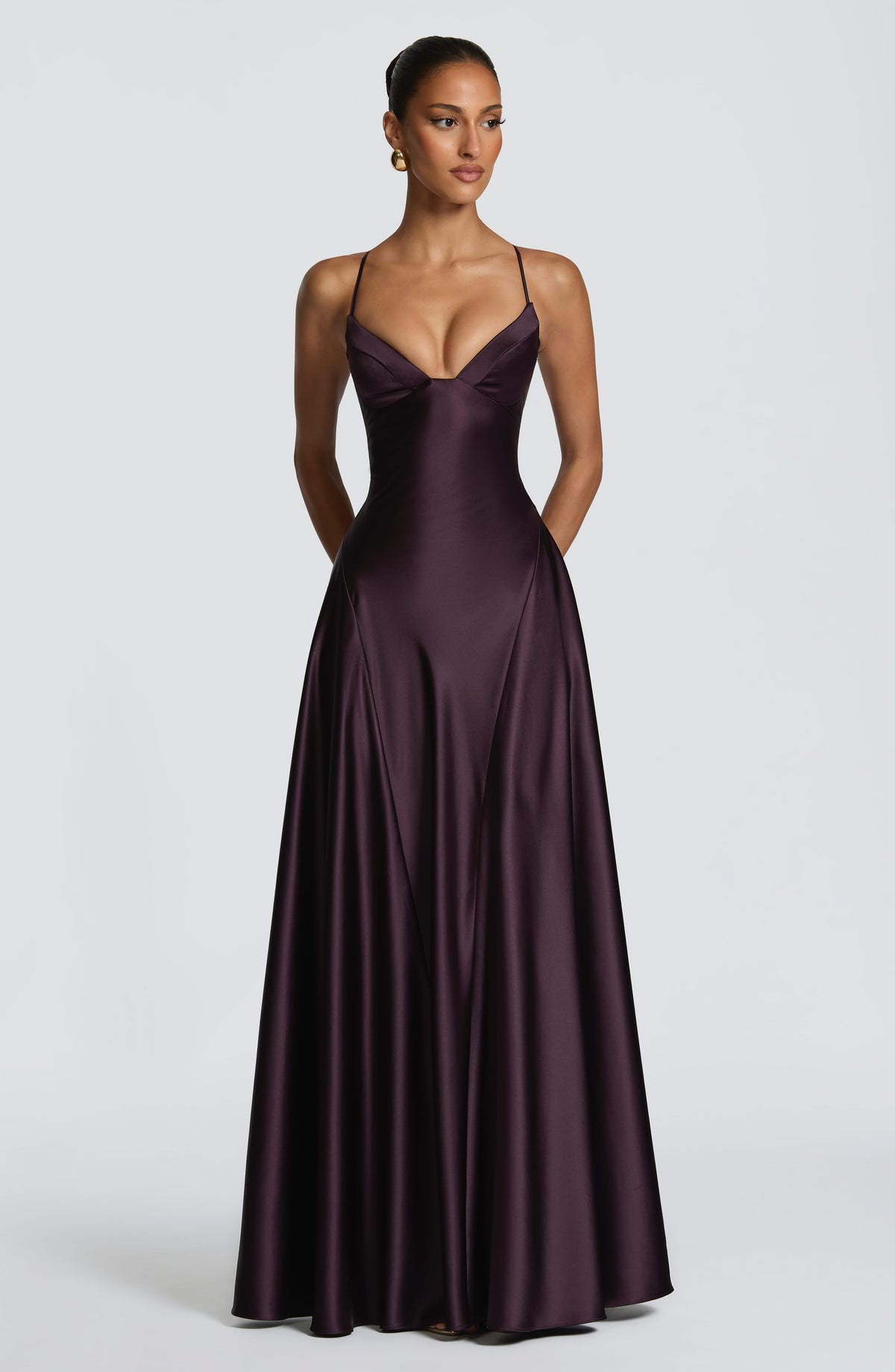 Asterin Maxi Dress in Plum