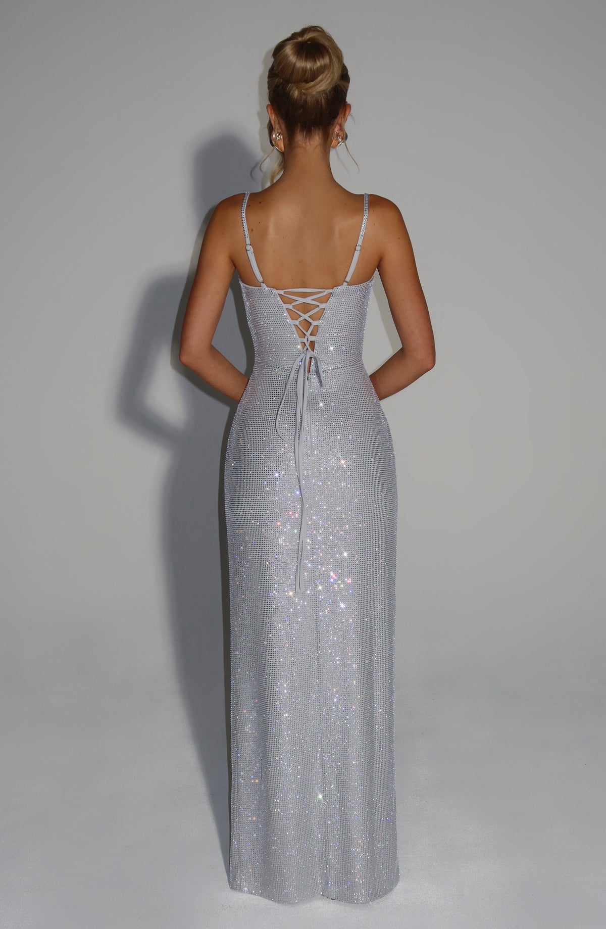 Astrid Maxi Dress in Silver