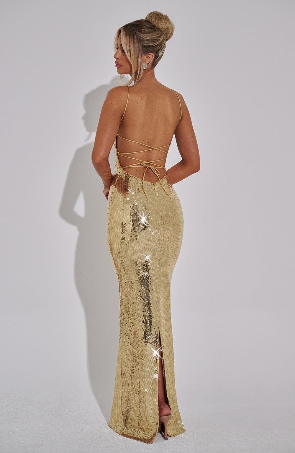 Atalia Maxi Dress in Gold