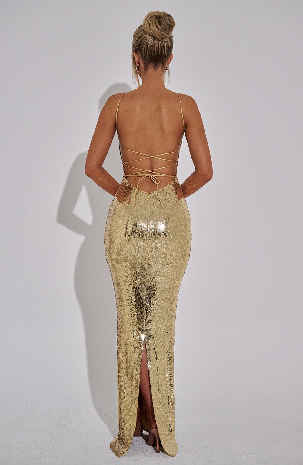 Atalia Maxi Dress in Gold