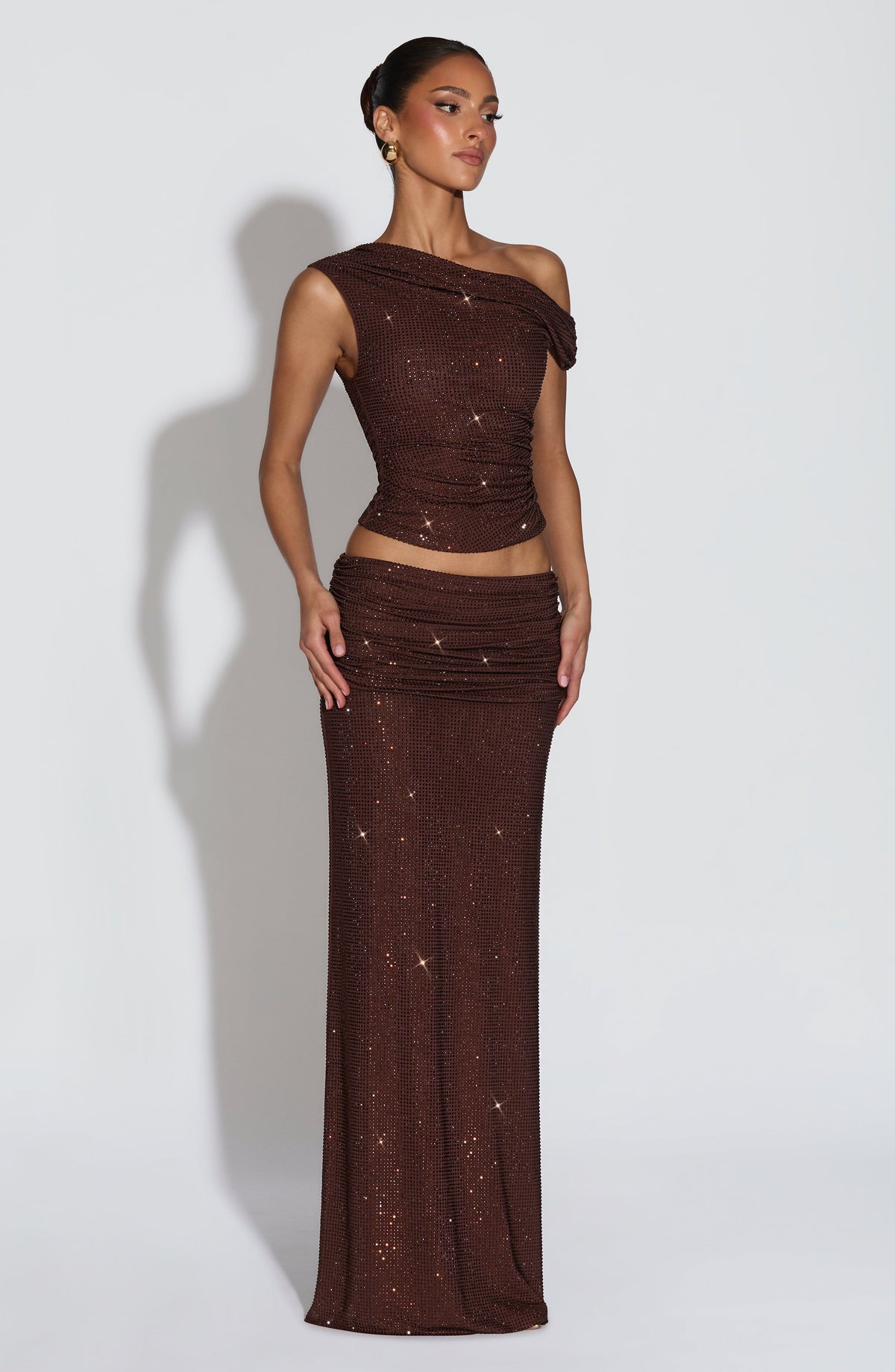 Aveline Top in Plum Brown
