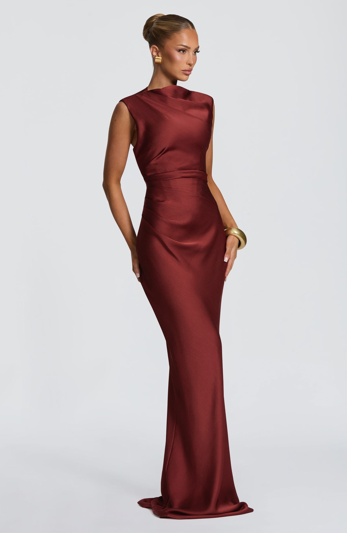Avielle Maxi Dress in Deep Rust