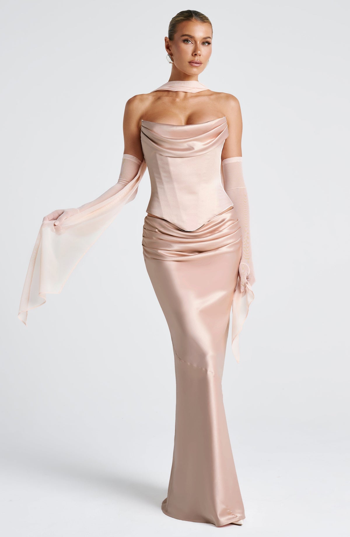 Aylah Scarf in Soft Peach