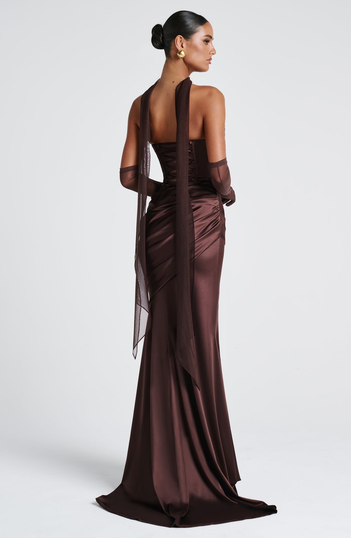 Aylah Scarf in Plum Brown