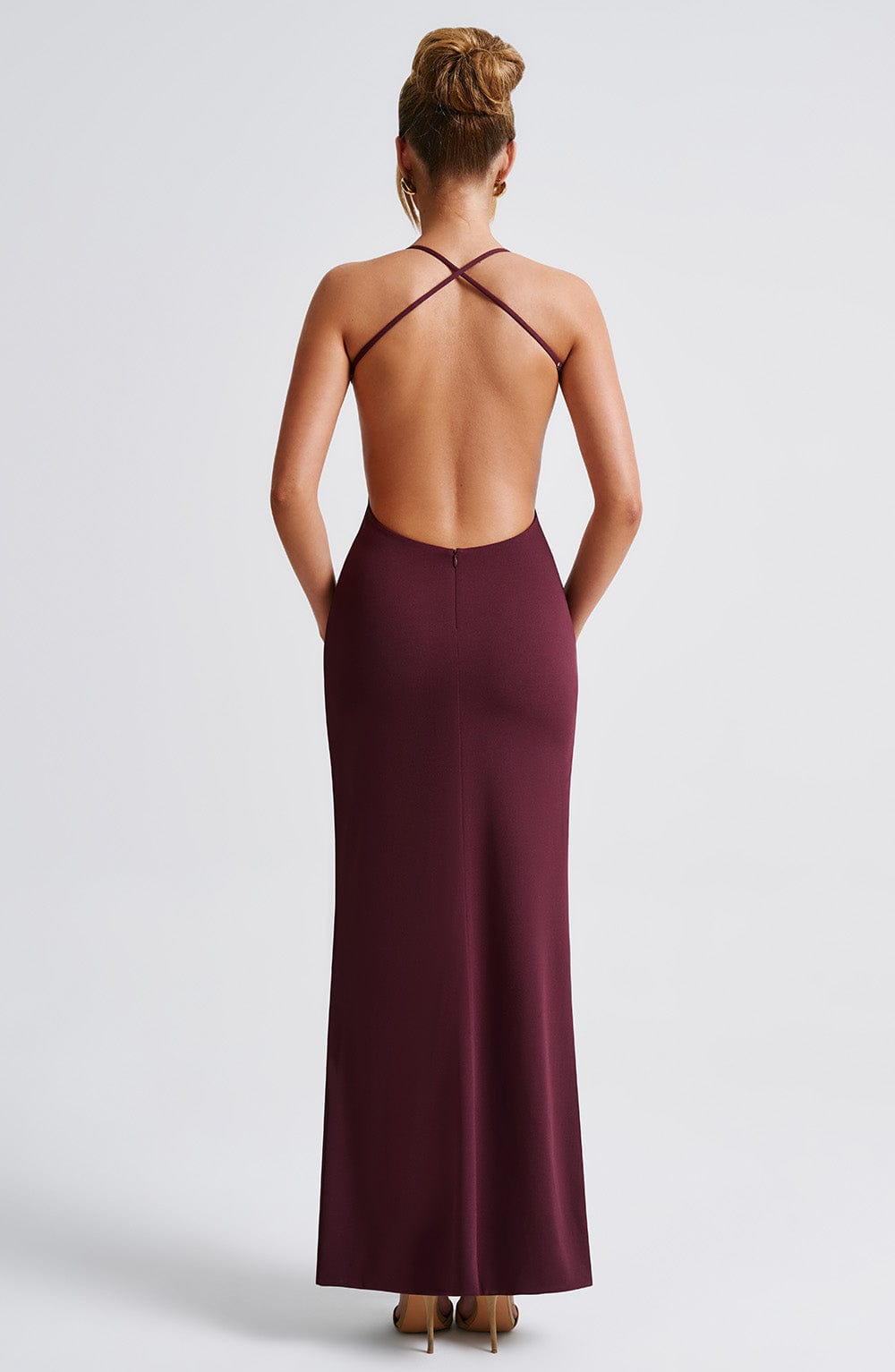 Beatrix Maxi Dress in Cherry Lacquer