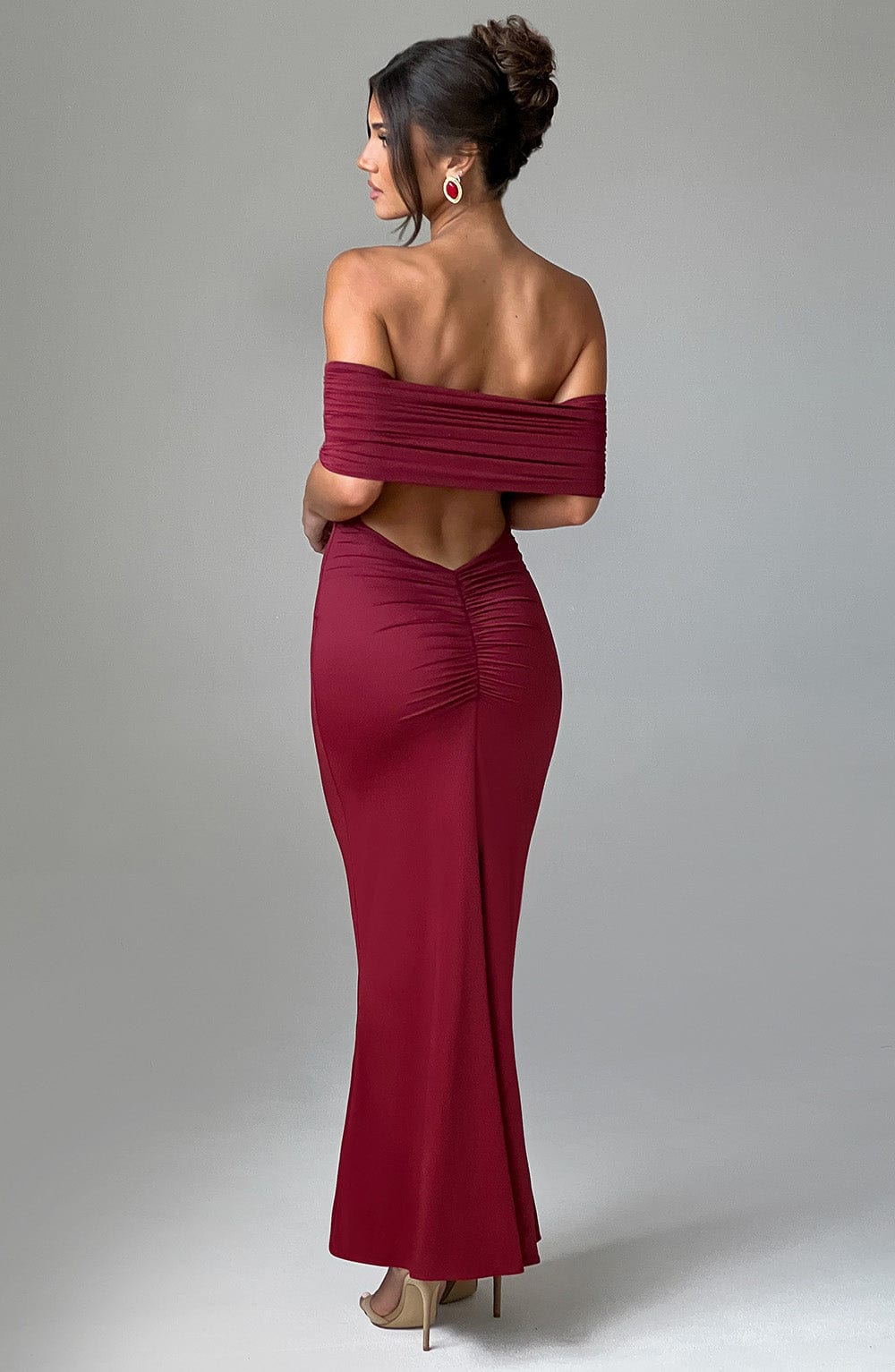 Belinda Maxi Dress in Burgundy