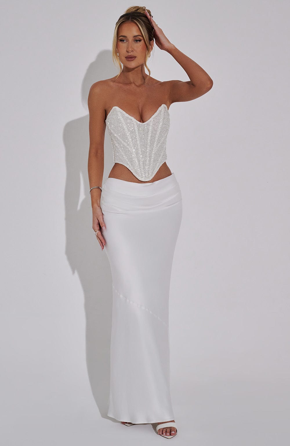 Bernadine Maxi Skirt in Ivory