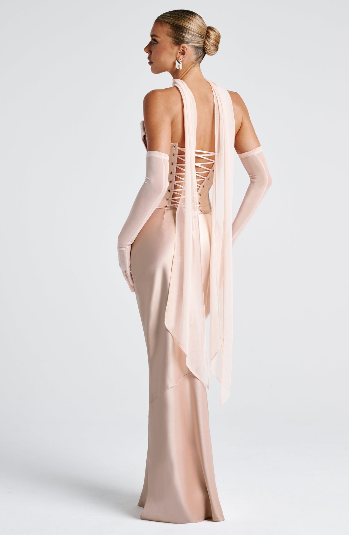 Bernadine Maxi Skirt in Soft Peach