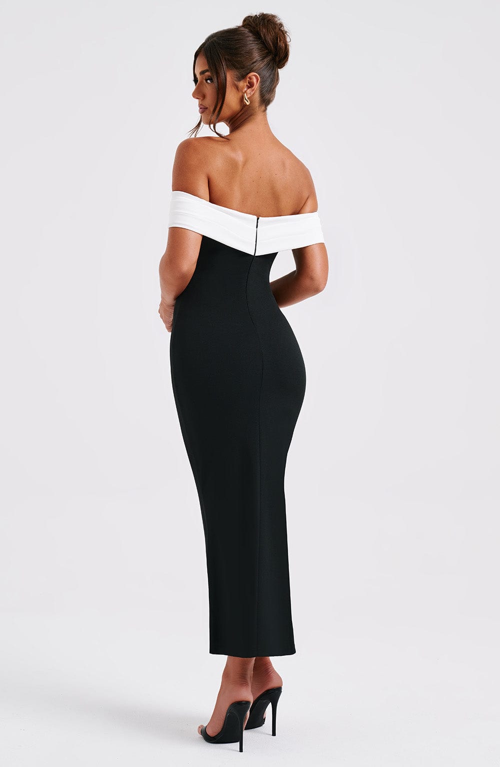 Bexley Midi Dress in Black/White