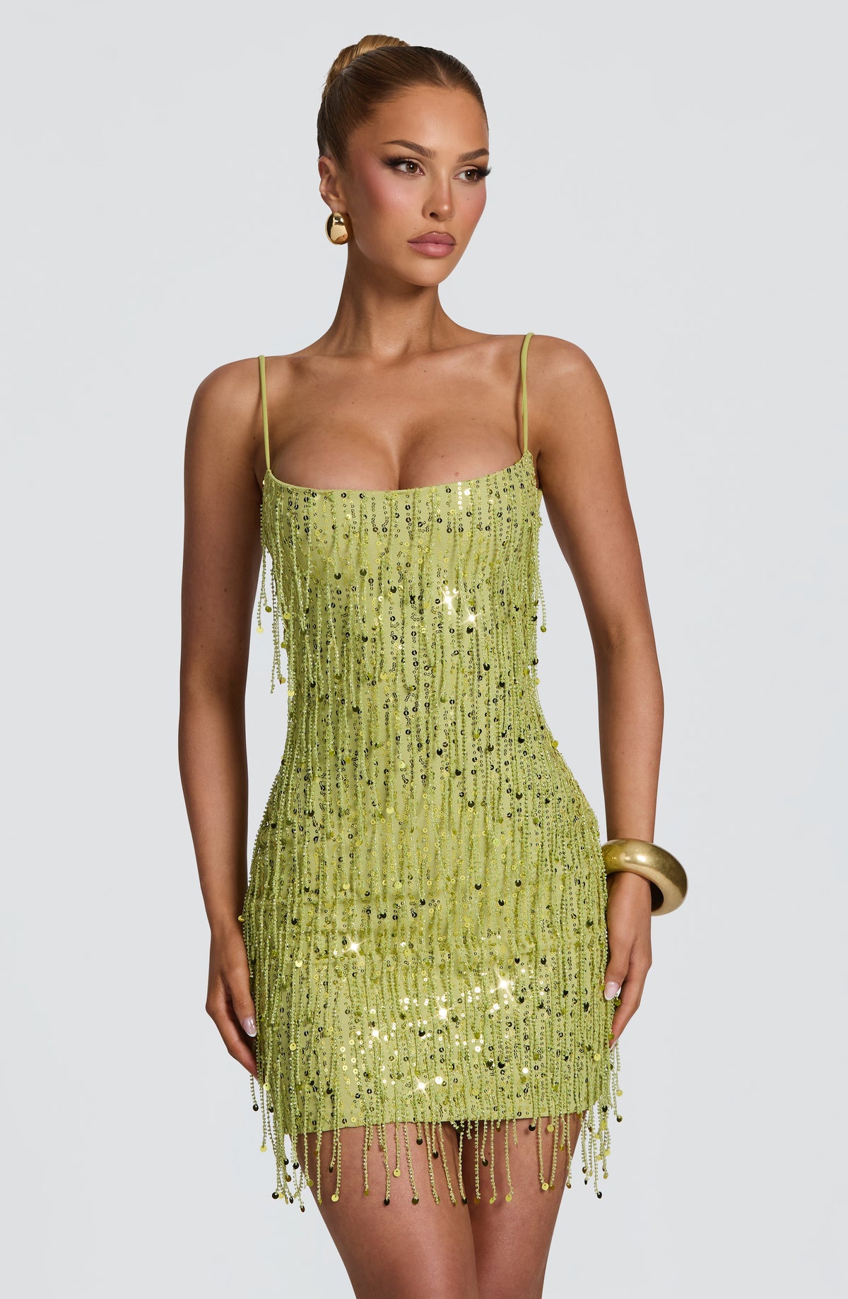 Blaine Mini Dress in Olive