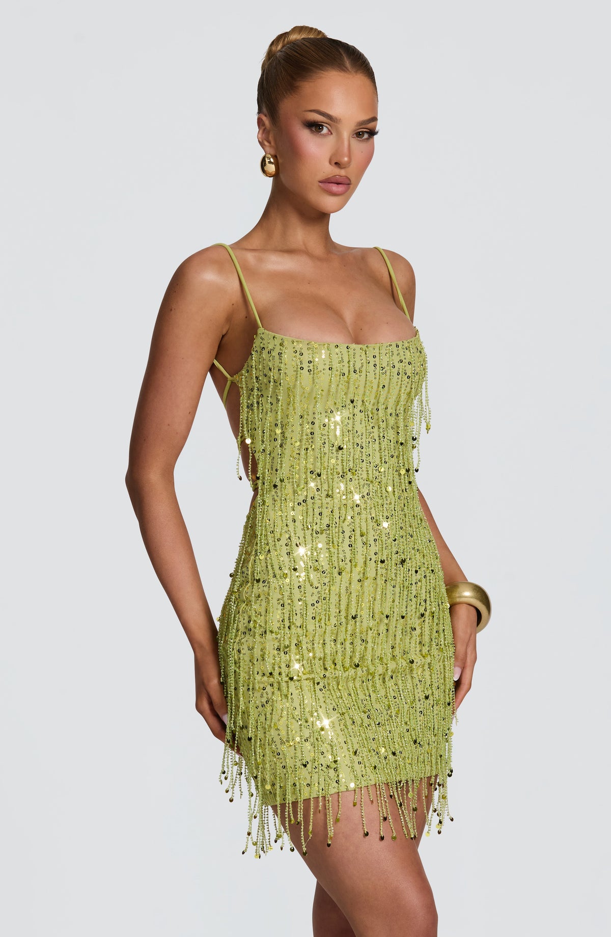 Blaine Mini Dress in Olive
