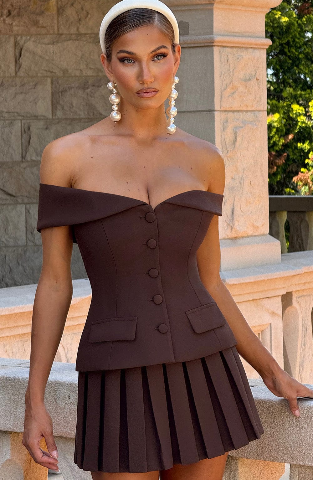 Blakely Top in Plum Brown