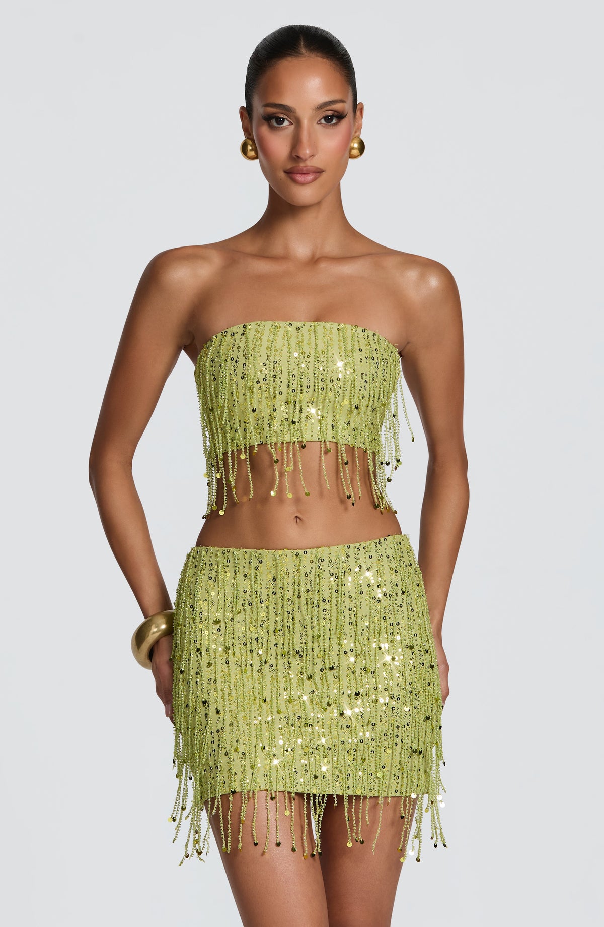 Blayne Mini Skirt in Olive