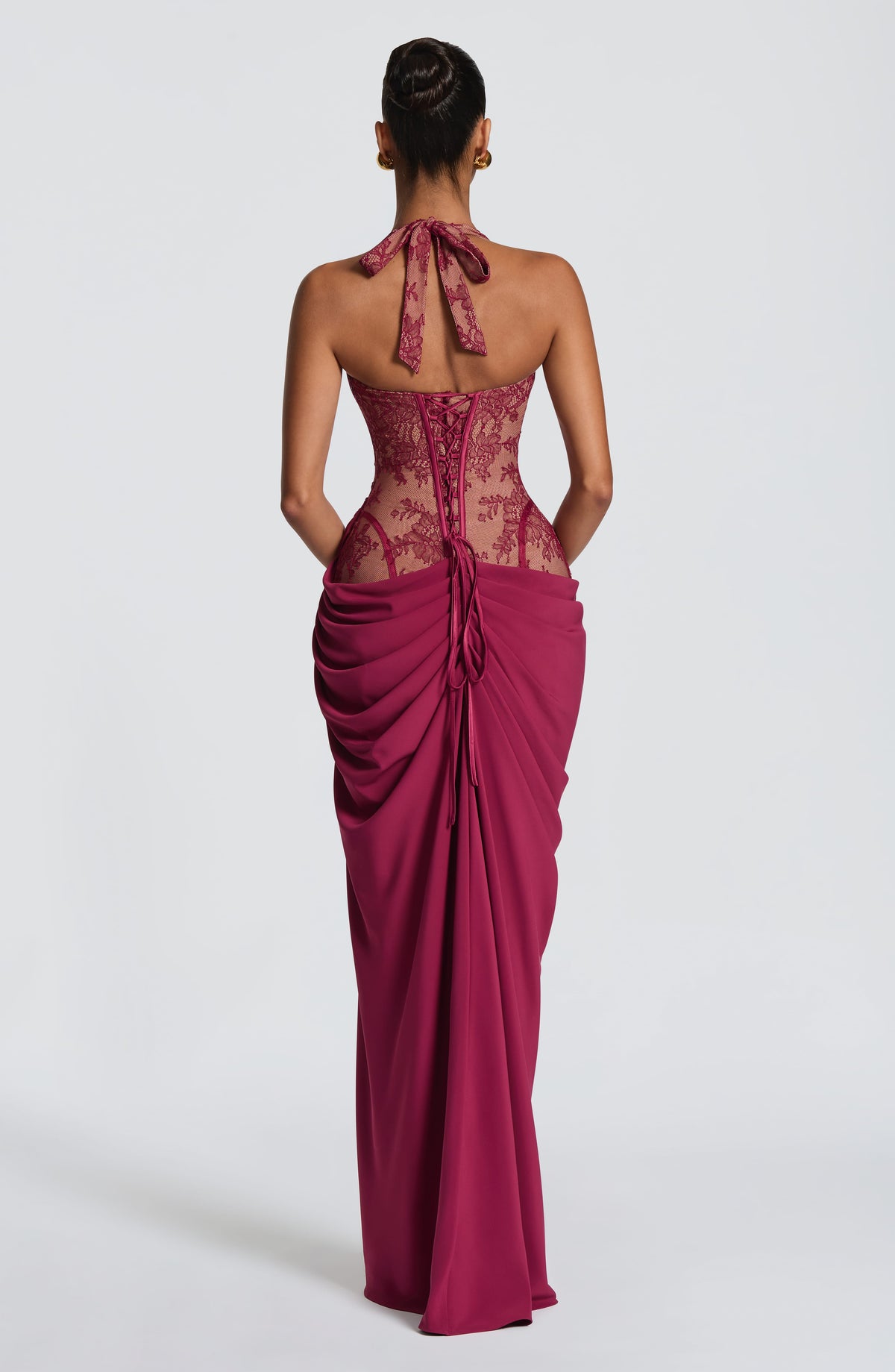 Bonetta Maxi Dress in Mulberry