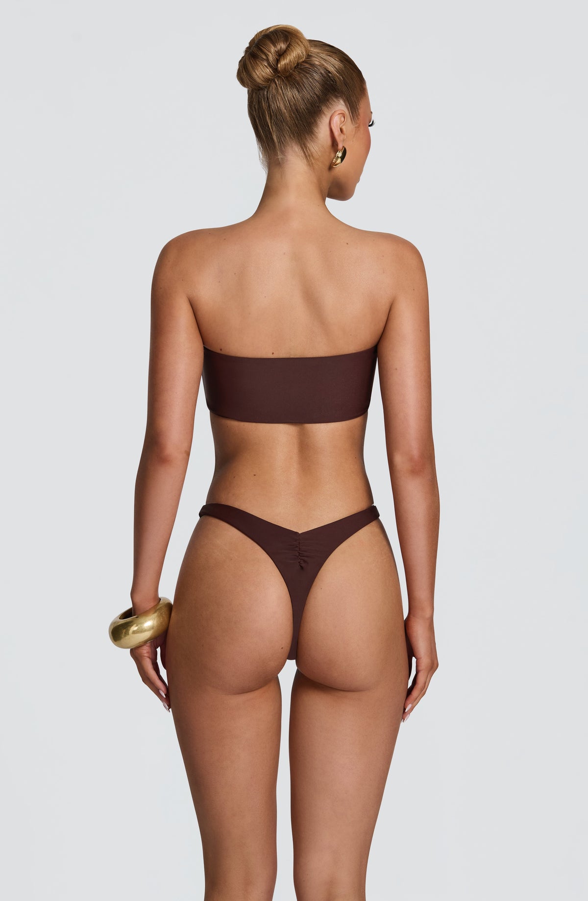 Briella Bikini Bottom in Plum Brown