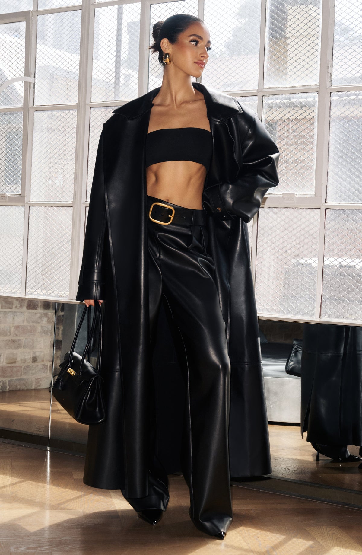 Brigitte Trench Coat in Black