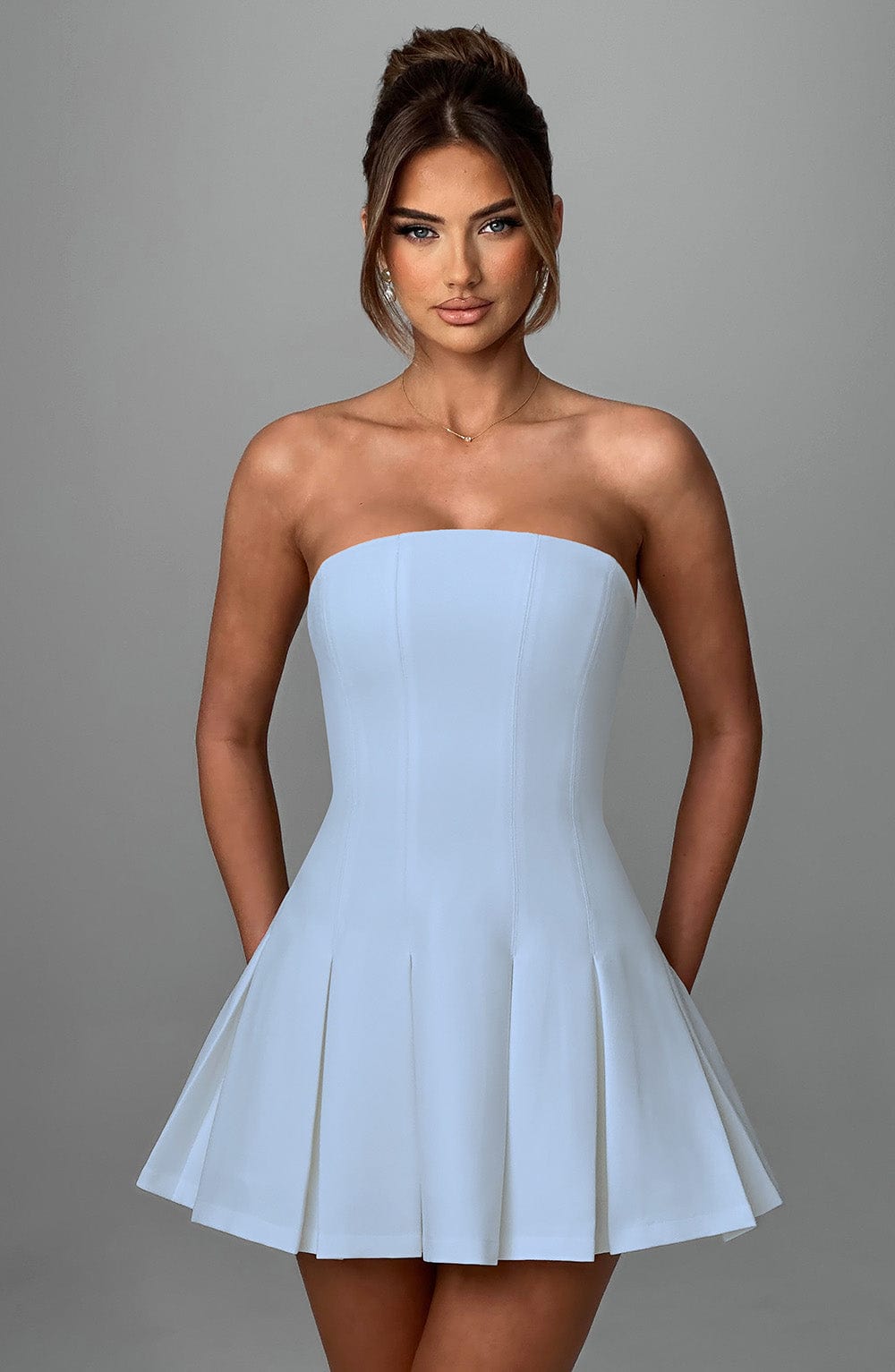 Bryony Mini Dress in Blue