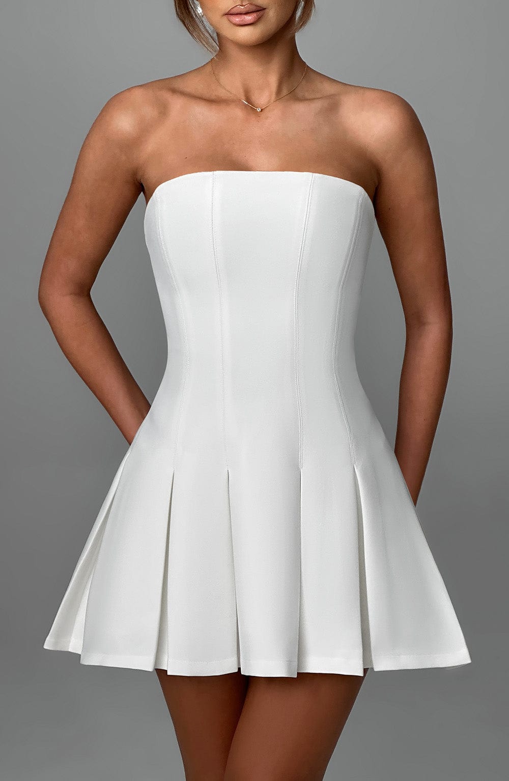 Bryony Mini Dress in Ivory