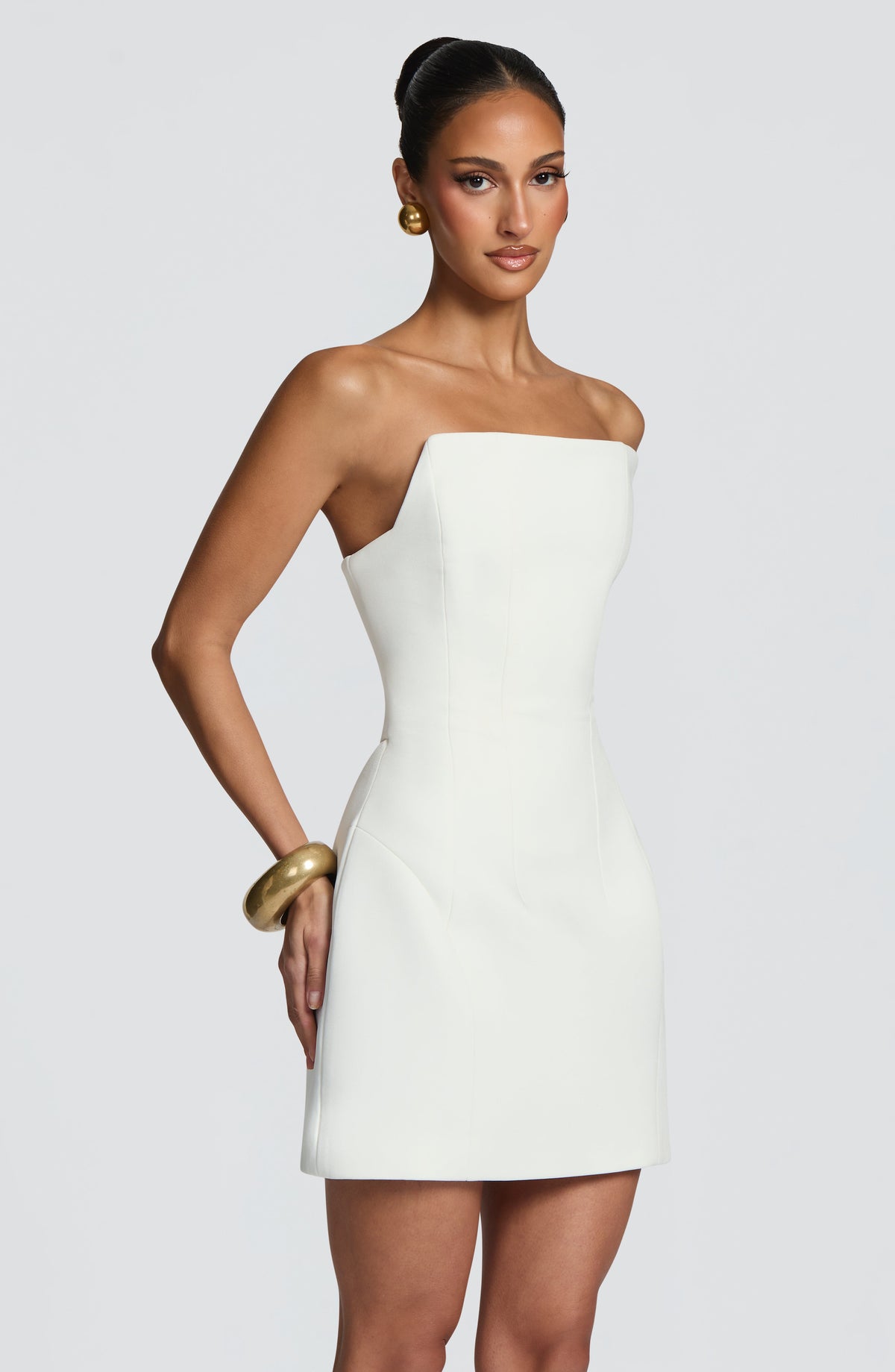 Cadenza Mini Dress in Ivory