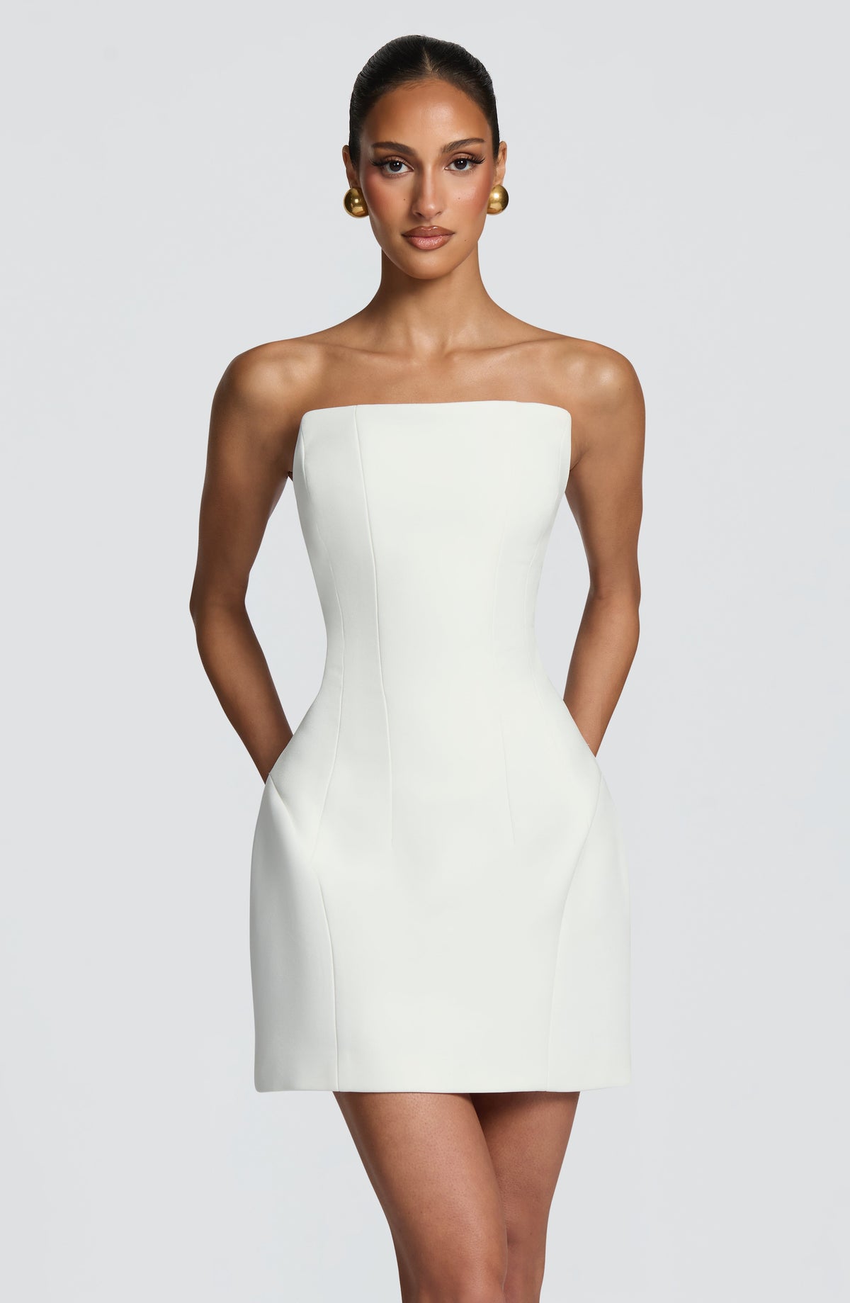 Cadenza Mini Dress in Ivory