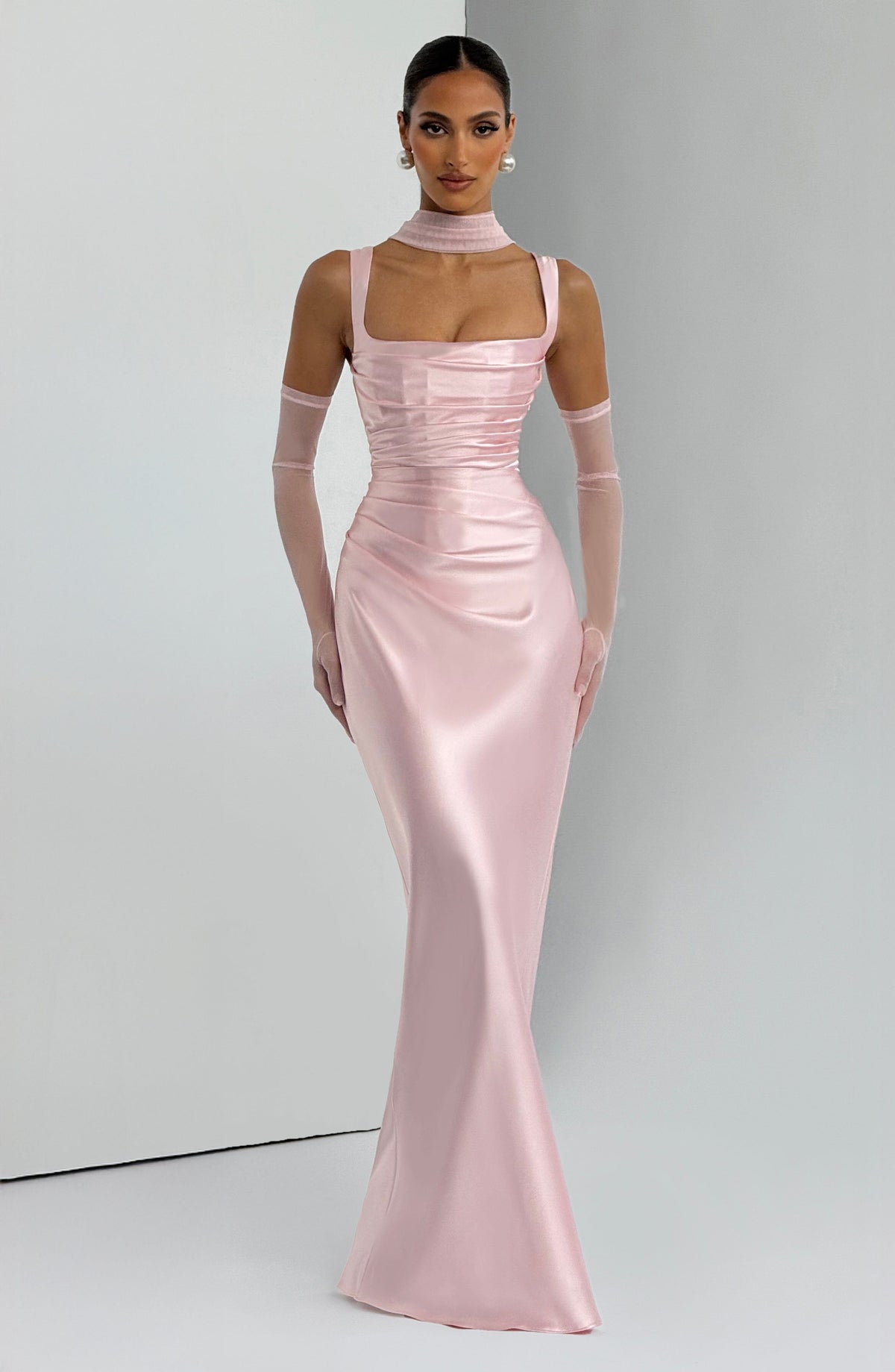 Calandra Maxi Dress in Blush
