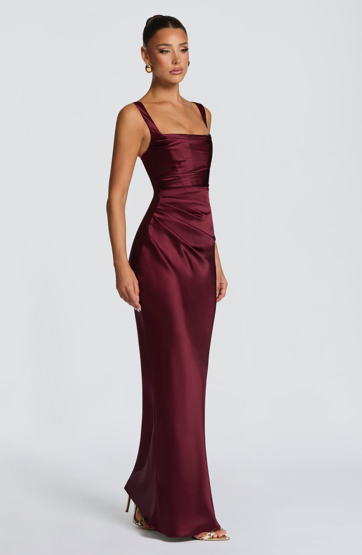 Calandra Maxi Dress in Cherry Lacquer