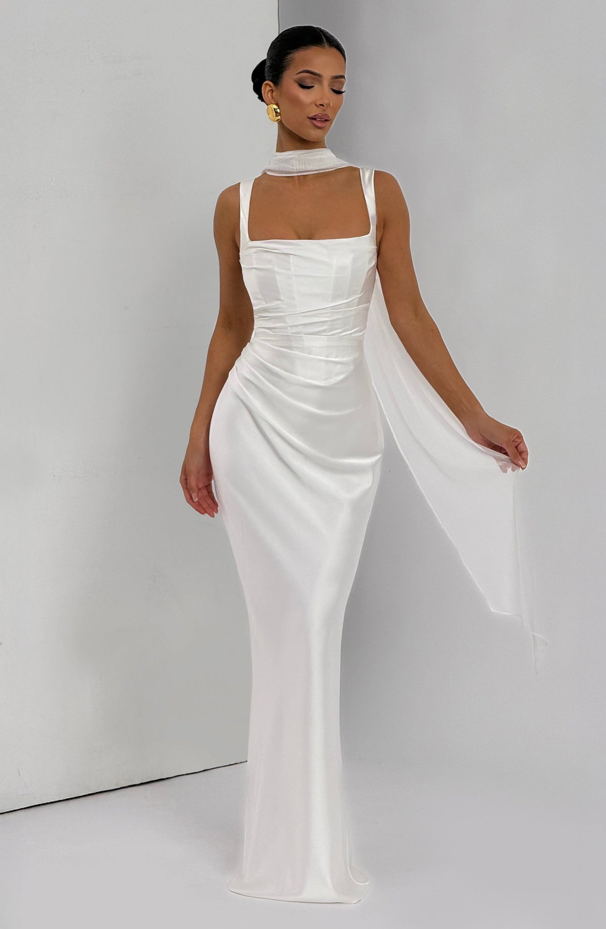 Calandra Maxi Dress in Ivory