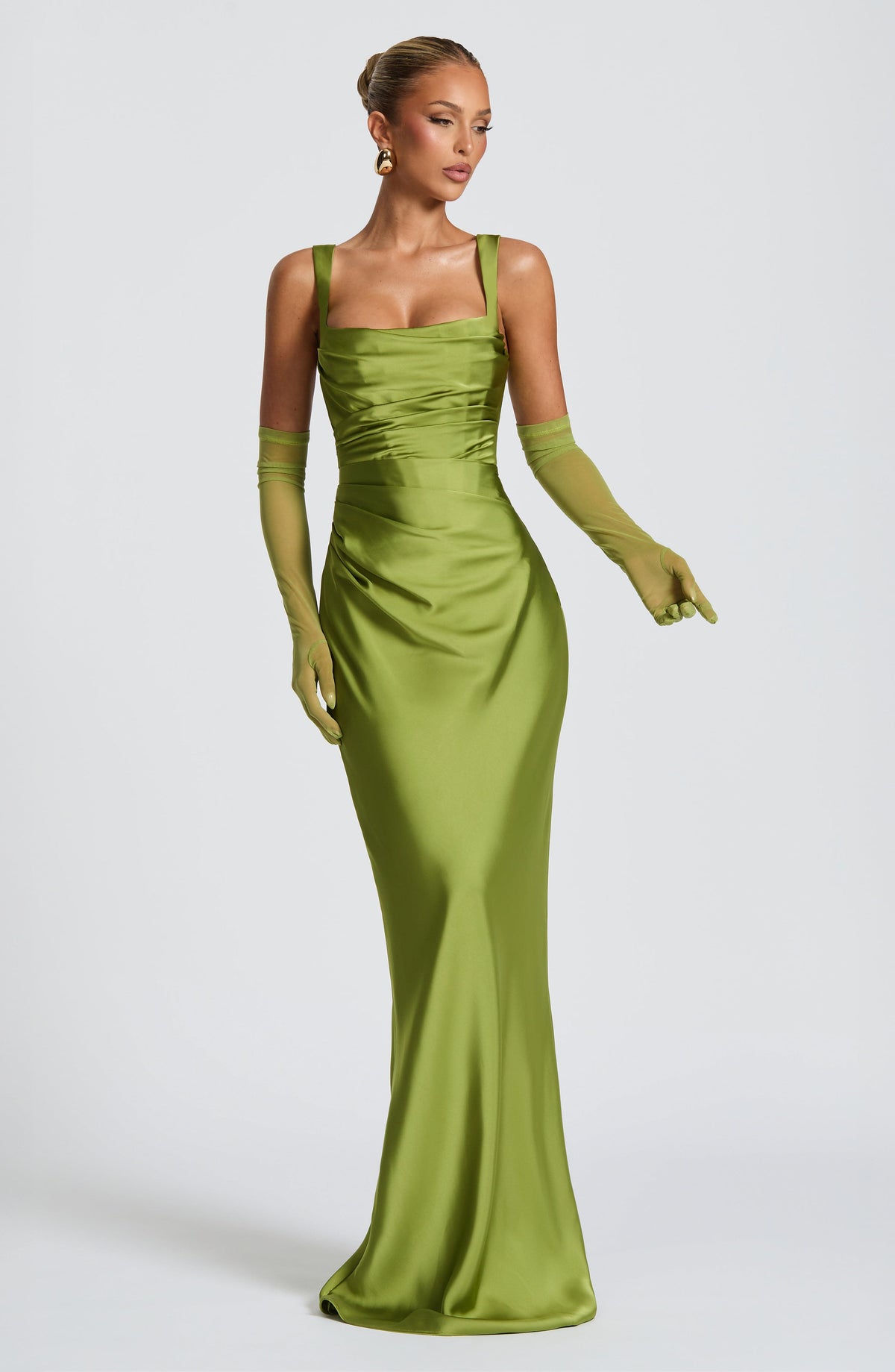Calandra Maxi Dress in Olive