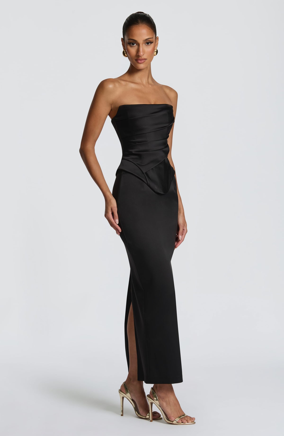 Calliope Midi Skirt in Black