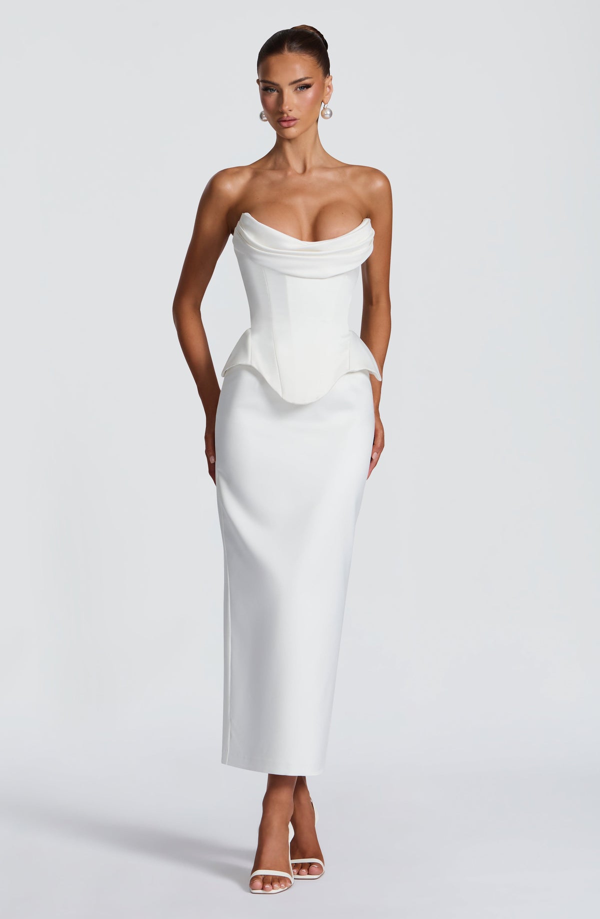 Calliope Midi Skirt in Ivory