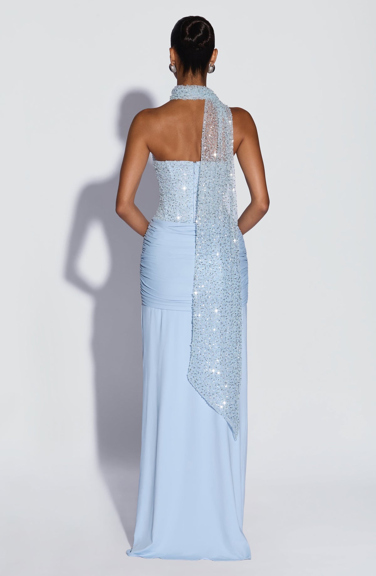 Carina Maxi Dress in Glacier Blue
