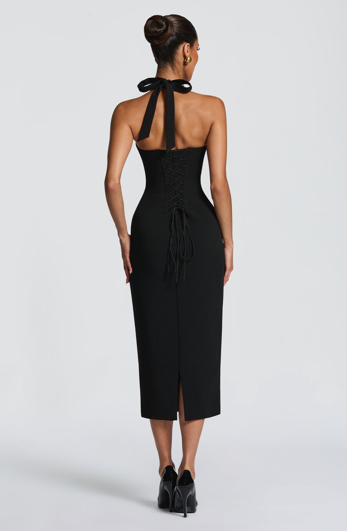 Cassiana Midi Dress in Black