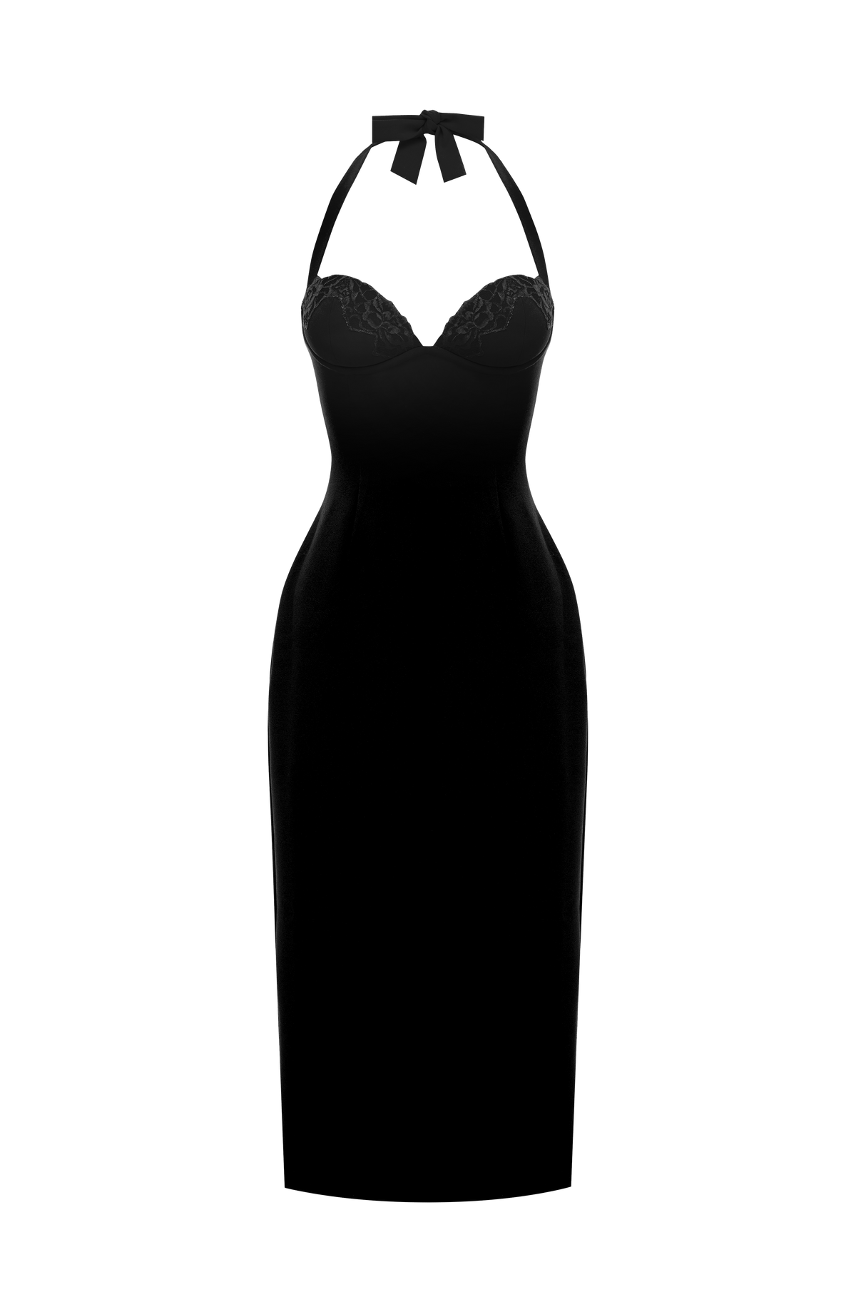 Cassiana Midi Dress in Black