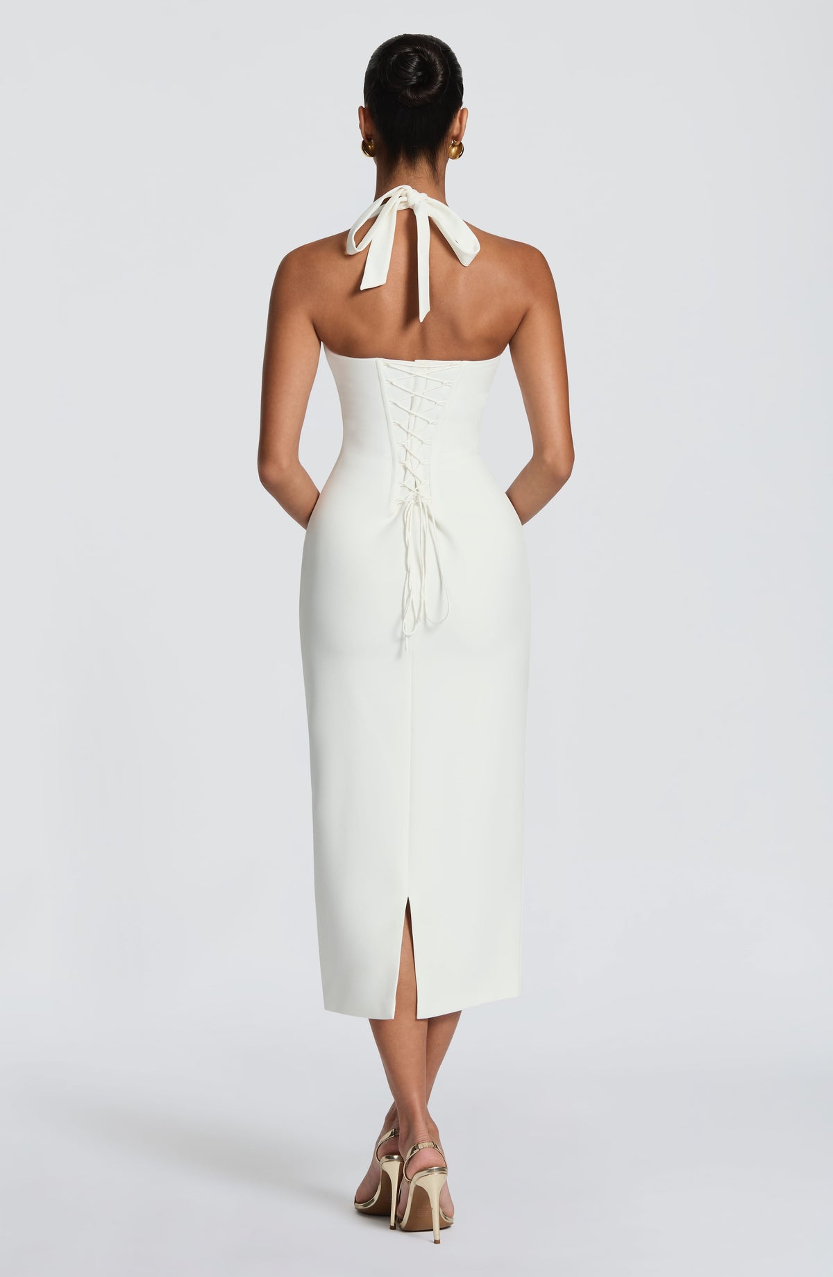 Cassiana Midi Dress in Ivory