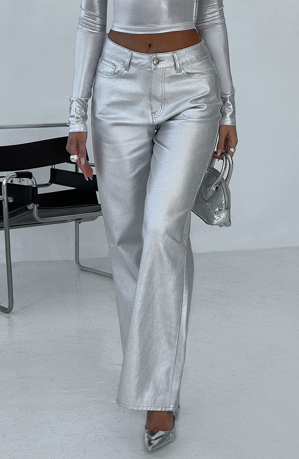 Cassidine Pants in Silver