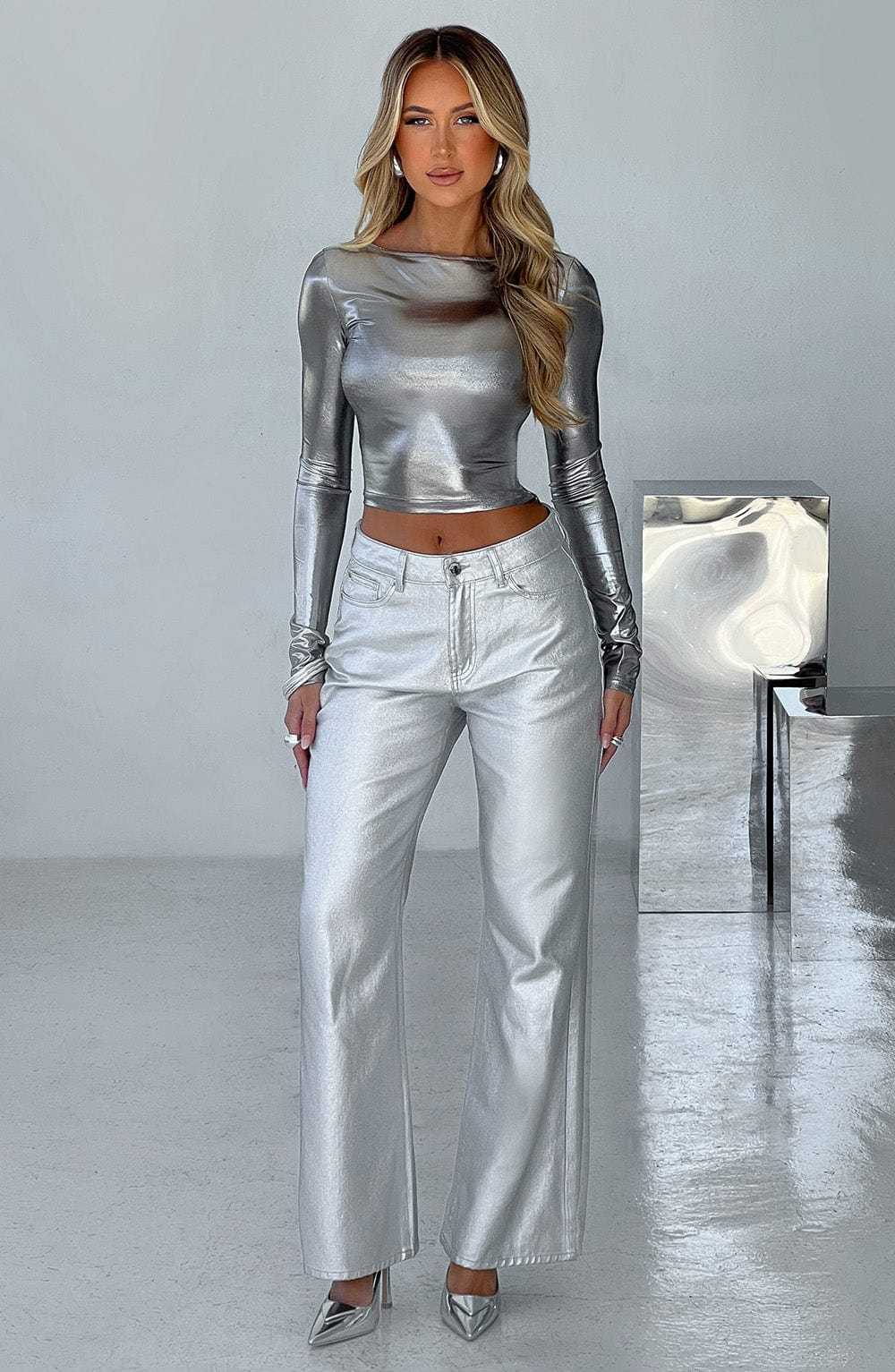 Cassidine Pants in Silver