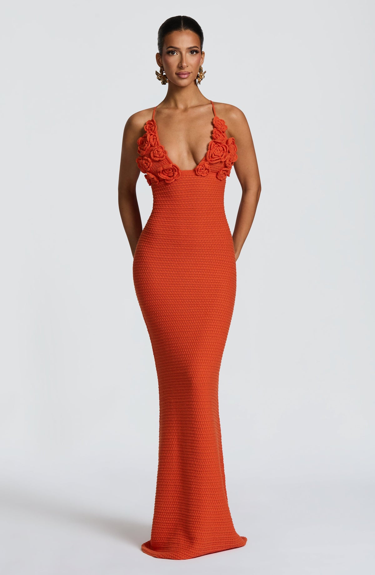 Celanya Maxi Dress in Orange