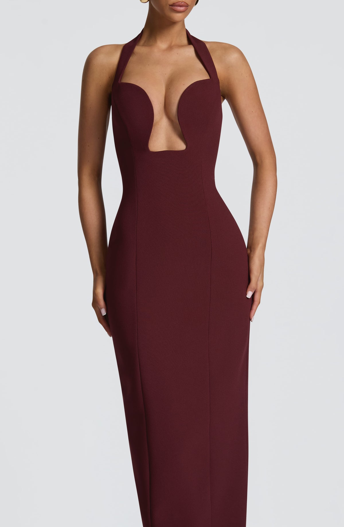 Charlotta Maxi Dress in Cherry Lacquer