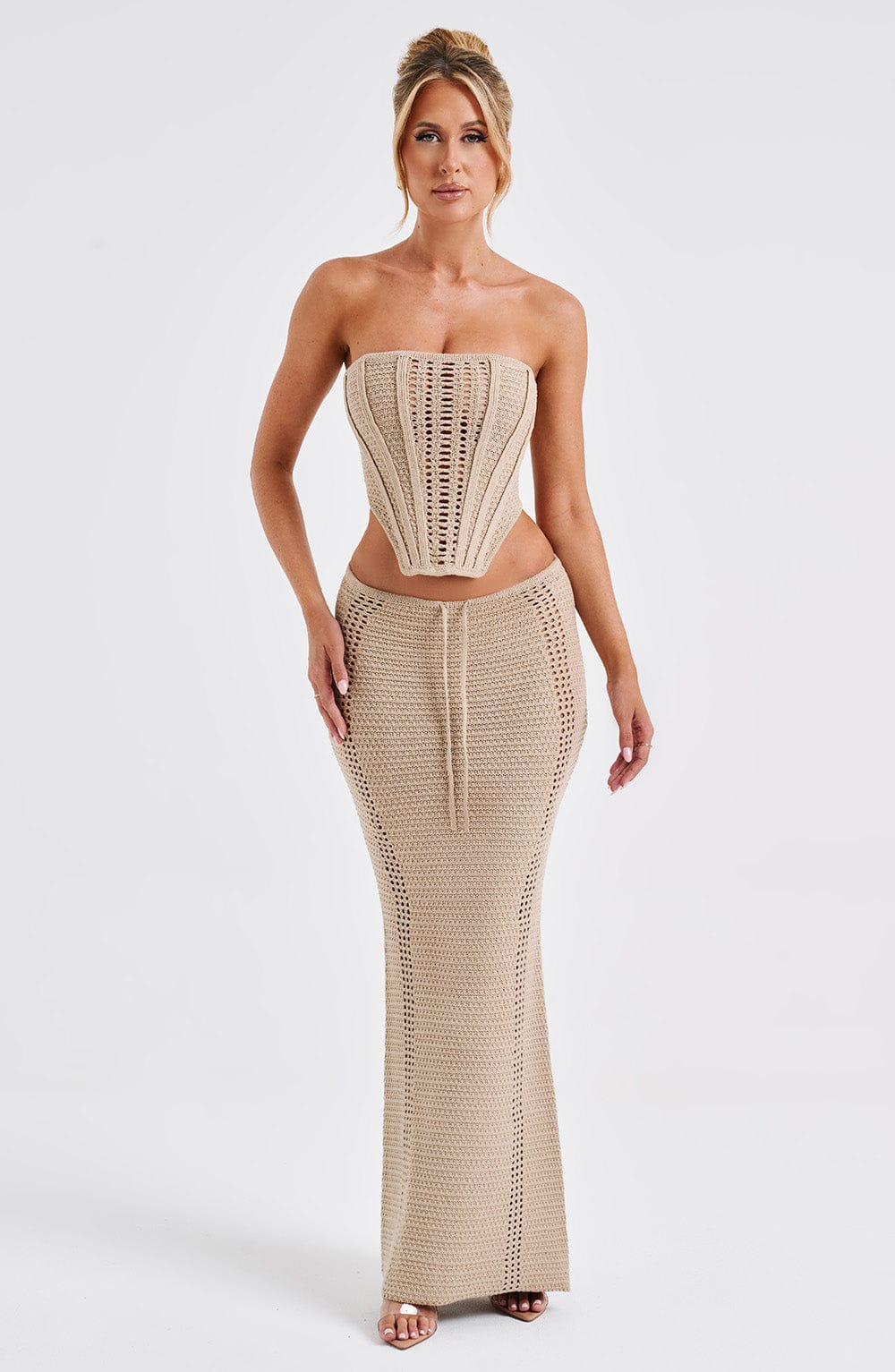 Chayana Maxi Skirt in Beige