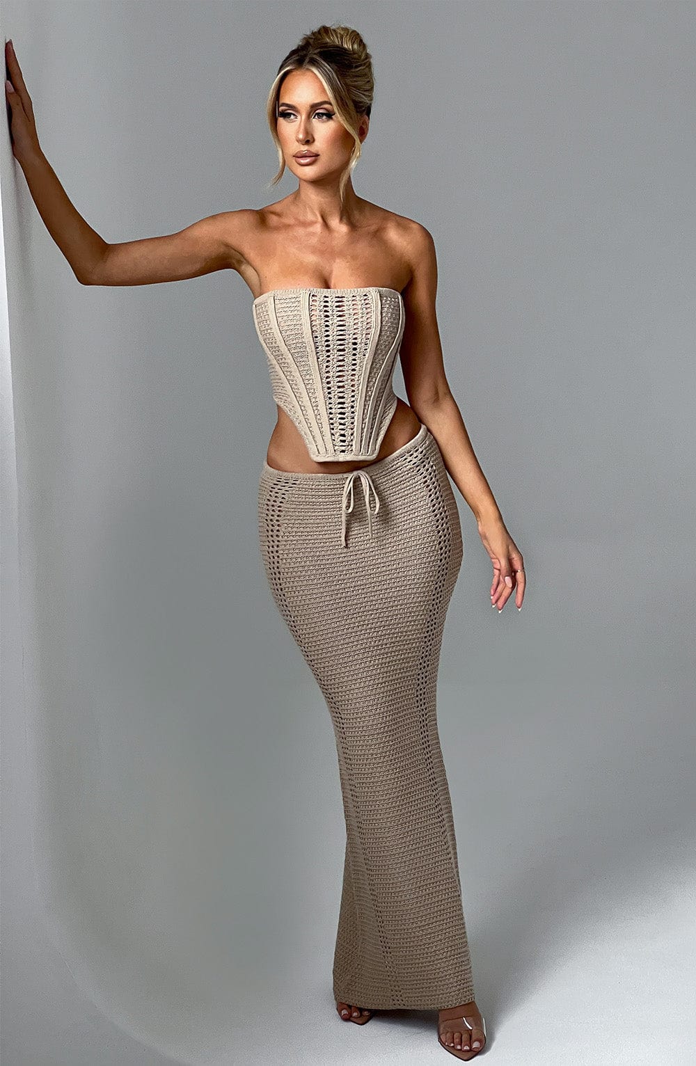Chayana Maxi Skirt in Beige