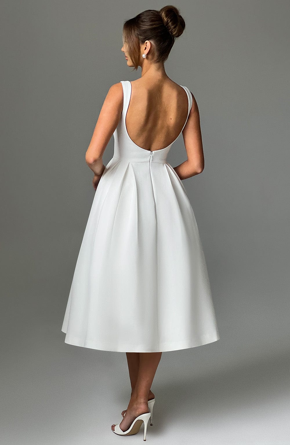 Clarabelle Midi Dress in Ivory